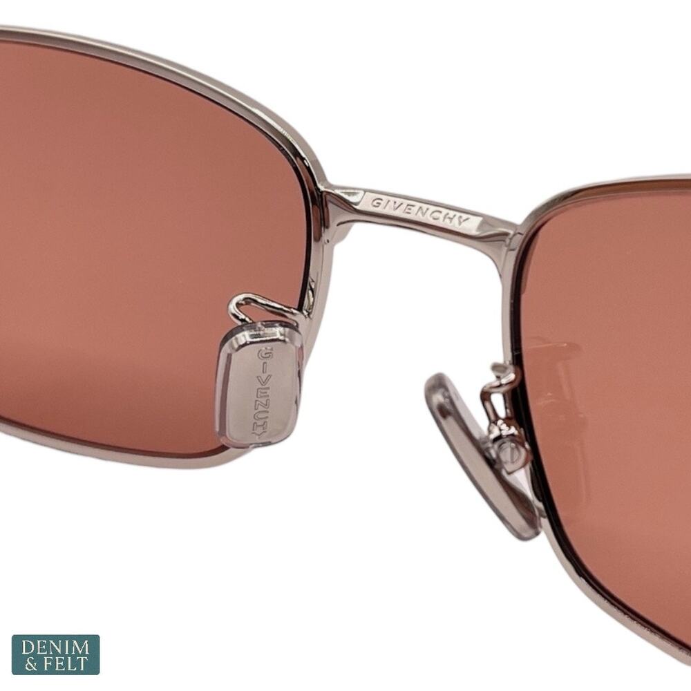 NEW Givenchy Speed Square Metal Sunglasses Burgundy Nylon Lenses Geometric Luxe - Picture 10 of 14
